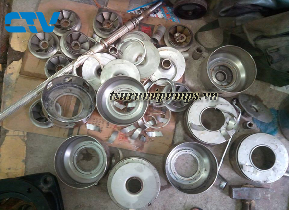 Sửa máy bơm chìm nước thải Pentax bị gãy cánh quạt, hỏng phớt