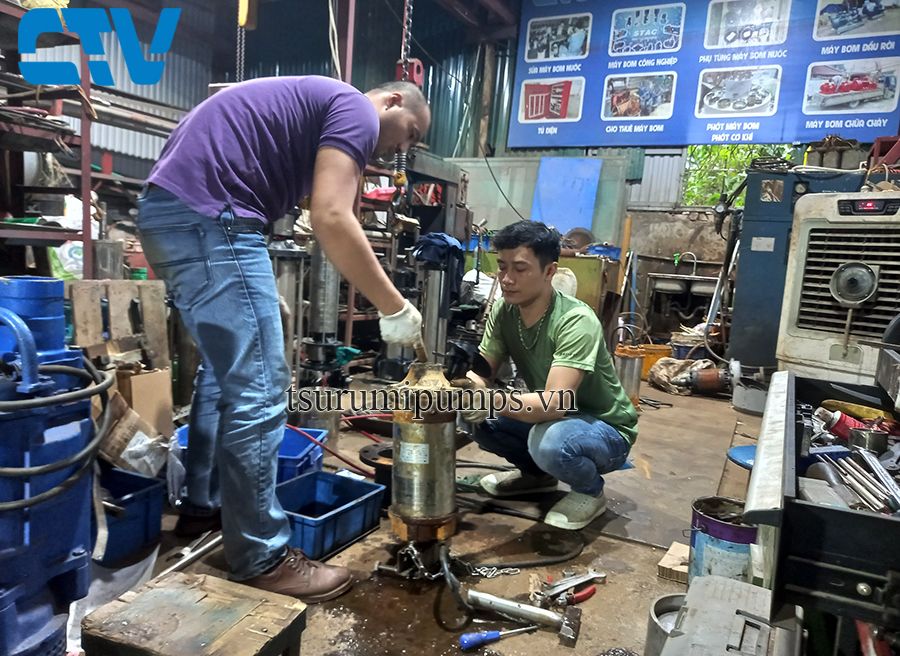 Sửa máy khuấy chìm nước thải bị hỏng cánh